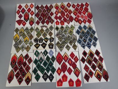 Collection de losanges de bras modèle 45,...