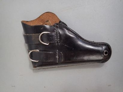 Petit étui en cuir noir pour pistolet type...