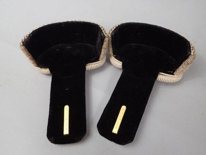 Paire d’épaulettes d’officier en cannetille...