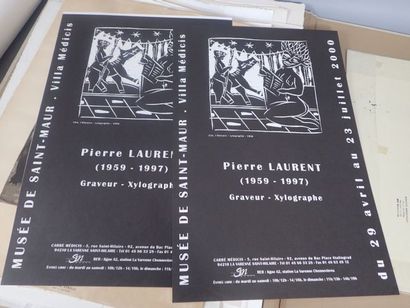 Ensemble de lithographies et de bois gravés...