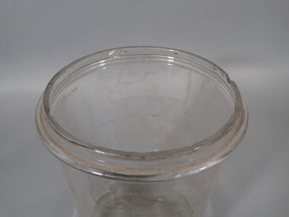 Grand pot à pharmacie en verre, XIXe siècle...