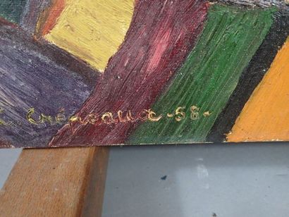 C. CREPEAUX (XXeme), ensemble d'huiles sur...