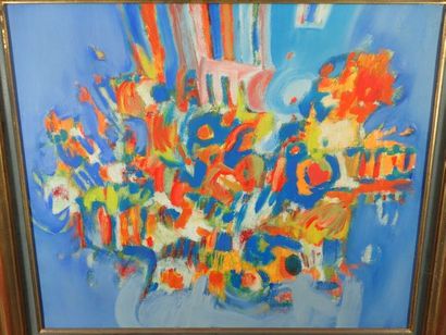 * Ecole du XXème siècle. « Bouquet abstrait...