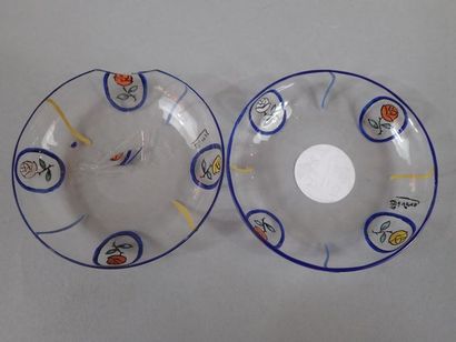 SEVRES France, ensemble de vase et de coupelles...