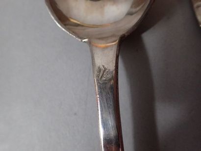 * Couvert de baptême en argent modèle uniplat....