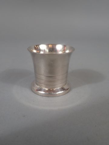 Plateau de service à thé-café en métal argenté...