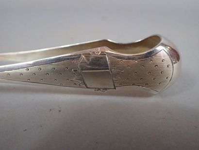 Pince à sucre en argent à griffes, à décor...