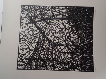 Ensemble de lithographies et de bois gravés...