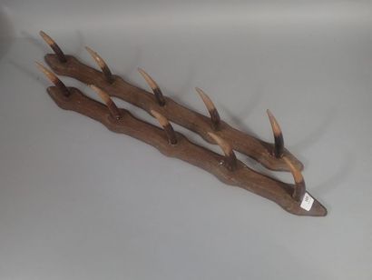 Râtelier en bois à 5 rangées avec de faux...