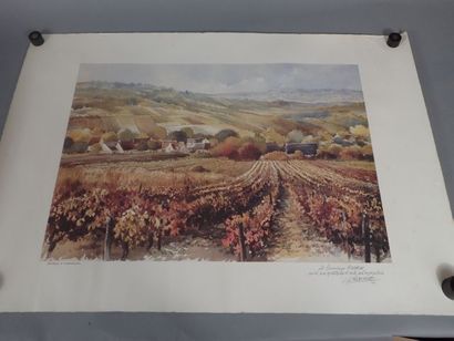 Ensemble de lithographies et de bois gravés...