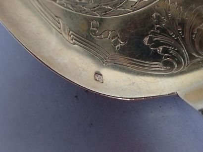 Pelle à glace en argent, le cuilleron vermeillé,...