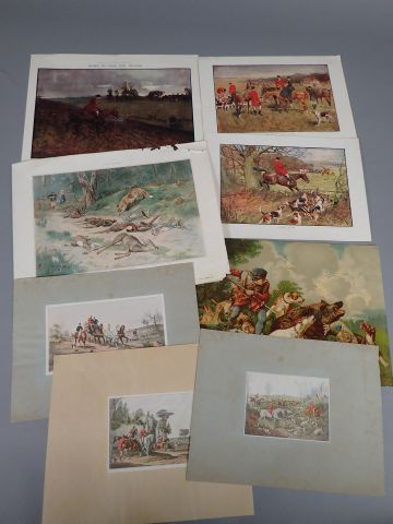 Ensemble de 20 gravures, impressions, chromolithographie...