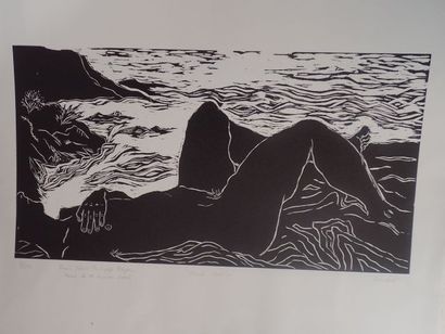 Ensemble de lithographies et de bois gravés...