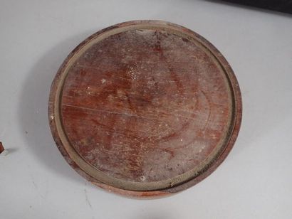 Globe en verre sur son socle en bois (H:...