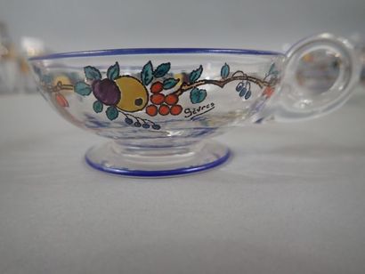 SEVRES, service à punch avec le bol et les...