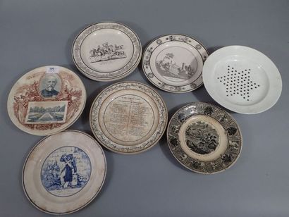Ensemble de 11 assiettes à dessert en porcelaine...