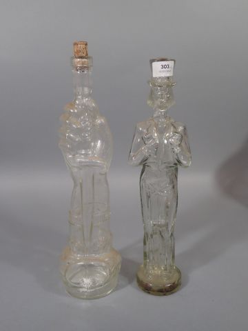Ensemble de quatre bouteilles à liqueur en...