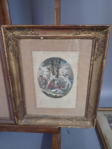 Lot de trois gravures: 
- D'après Pietro...