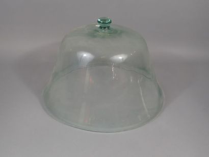 Grande cloche en verre soufflé Diam : 47...