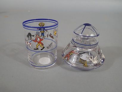 SEVRES, ensemble en cristal à décors du cirque...