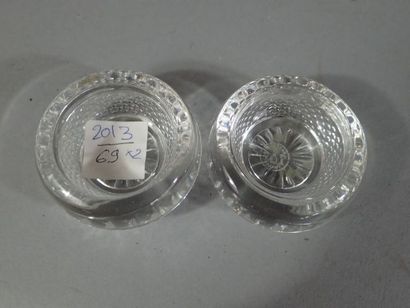 BACCARAT paire de salières en cristal taillé...