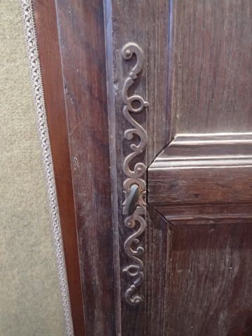 Caisse d'horloge de parquet en chêne. (Dim:...