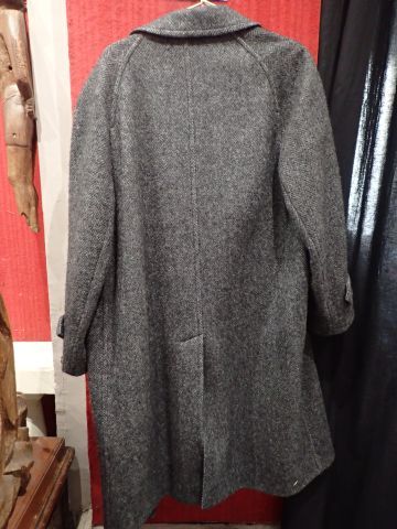 BURBERRYS, manteau à chevrons gris, 100%...