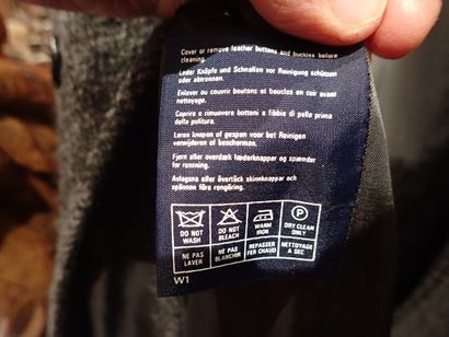 BURBERRYS, manteau à chevrons gris, 100%...