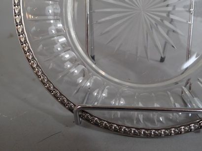 CAILAR BAYARD assiette en cristal taillé...