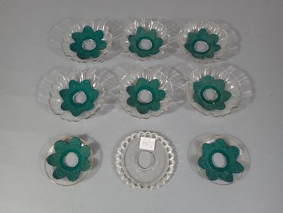 Lot de bobèches en verre