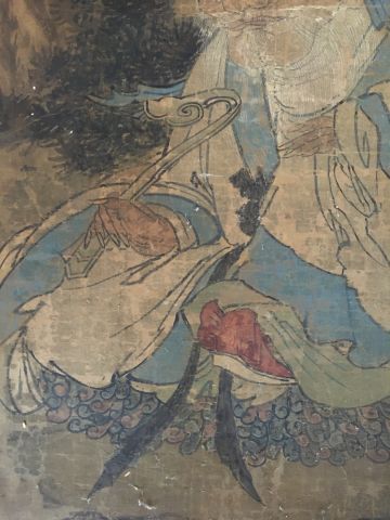 *Peinture à l’encre et couleurs sur soie,...