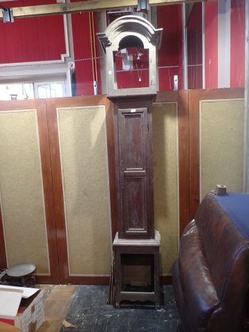 Caisse d'horloge de parquet en chêne. (Dim:...