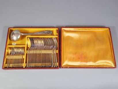 François FRIONNET Ménagère en métal argenté...