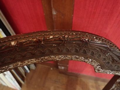 Carcasse de bergère à oreille en bois sculpté...