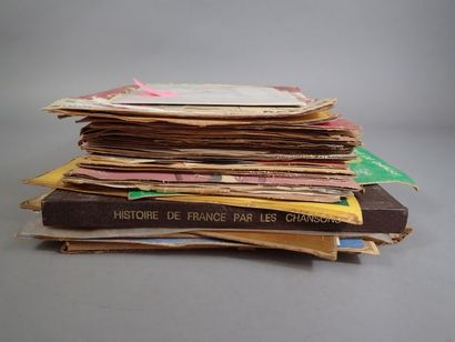 Lot de 23 vinyles 33 tours (25cm de diamètre),...