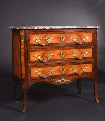 Commode en bois de violette et amarante en...