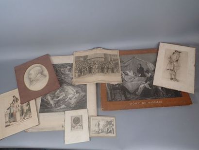 Grand ensemble pictural comprenant: - Ecole...