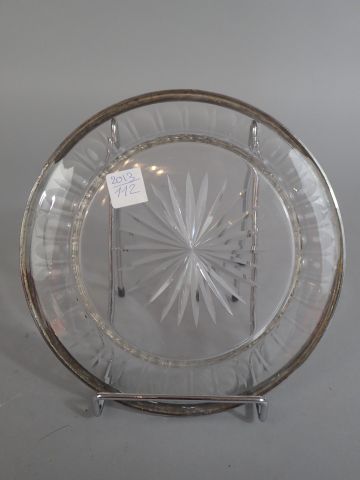 CAILAR BAYARD assiette en cristal taillé...