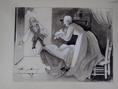 Ecole du Xxème siècle, ensemble de 21 dessins...