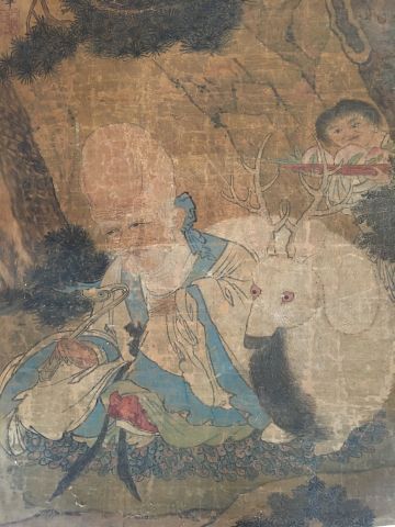 *Peinture à l’encre et couleurs sur soie,...