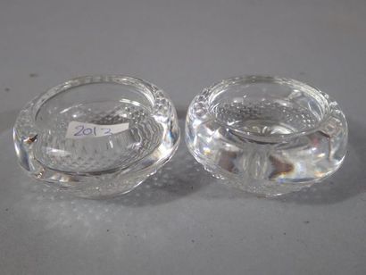 BACCARAT paire de salières en cristal taillé...