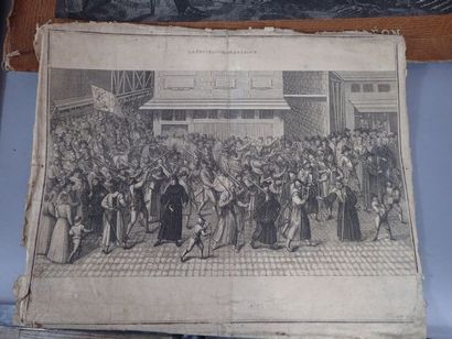Grand ensemble pictural comprenant: - Ecole...