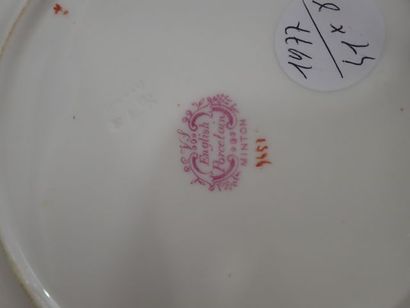 Minton et porcelaine anglaise. Assiettes...