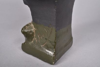 F. Foucher « Buste du Maréchal Joffre » plâtre...