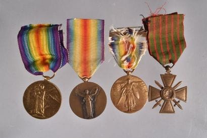 Médaille interalliée. Ensemble de 3 médailles...
