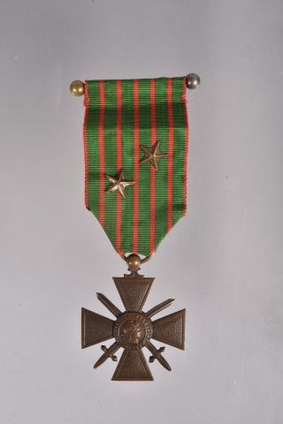 France. Croix de guerre 1914/1918 avec 2...