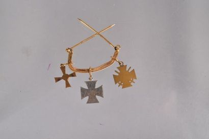 Prusse. Barrette de gala en or 375 millièmes...