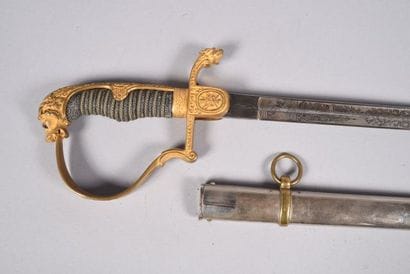 Sabre prussien d’officier de cavalerie légère,...