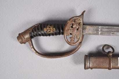 Sabre droit d'officier d'infanterie prussien...