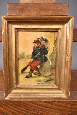 COINDRE, école française fin XIXe . « Fantassin...